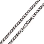 Łańcuszek do torebki z karabińczykiem / 120 cm / czarny nikiel / 1 szt / 930148