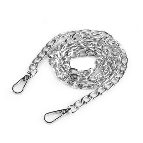 Łańcuszek do torebki z karabińczykiem / 120 cm / nikiel / 1 szt / 930148