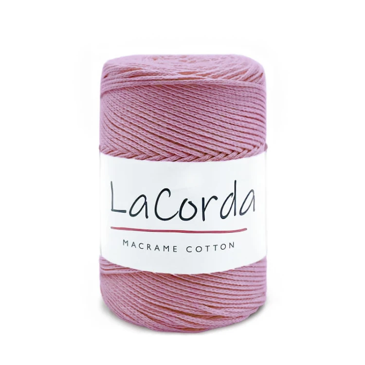 Sznurek La Corda Macrame Cotton 2mm / rolka 200m / 720 wrzos