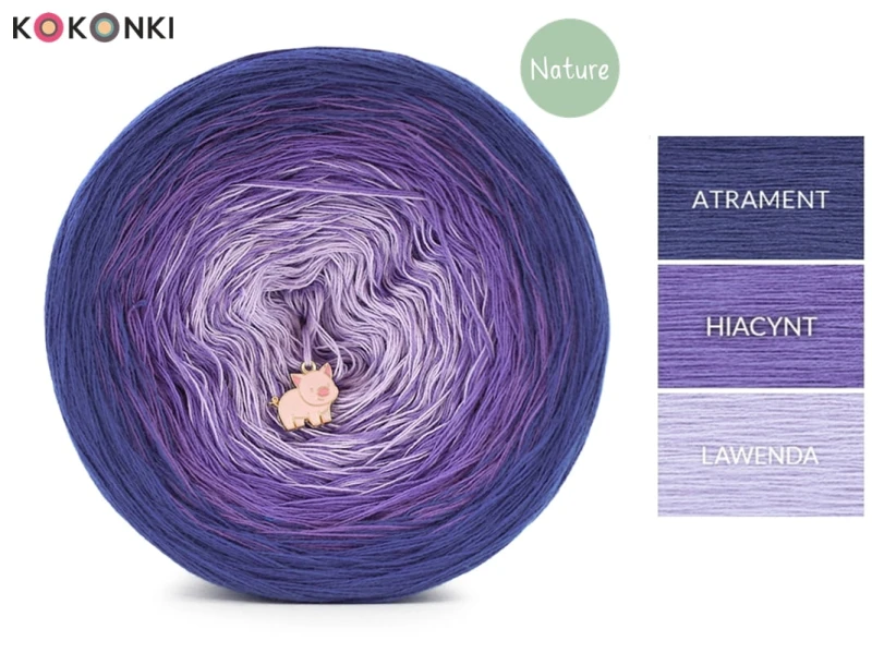 KOKONEK_Nature NT110 - Atrament/hiacynt/lawenda