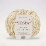 Włóczka z cekinami Sesia Flora Paillettes 0052 / krem