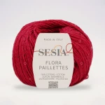 Włóczka z cekinami Sesia Flora Paillettes 0201 / rubin