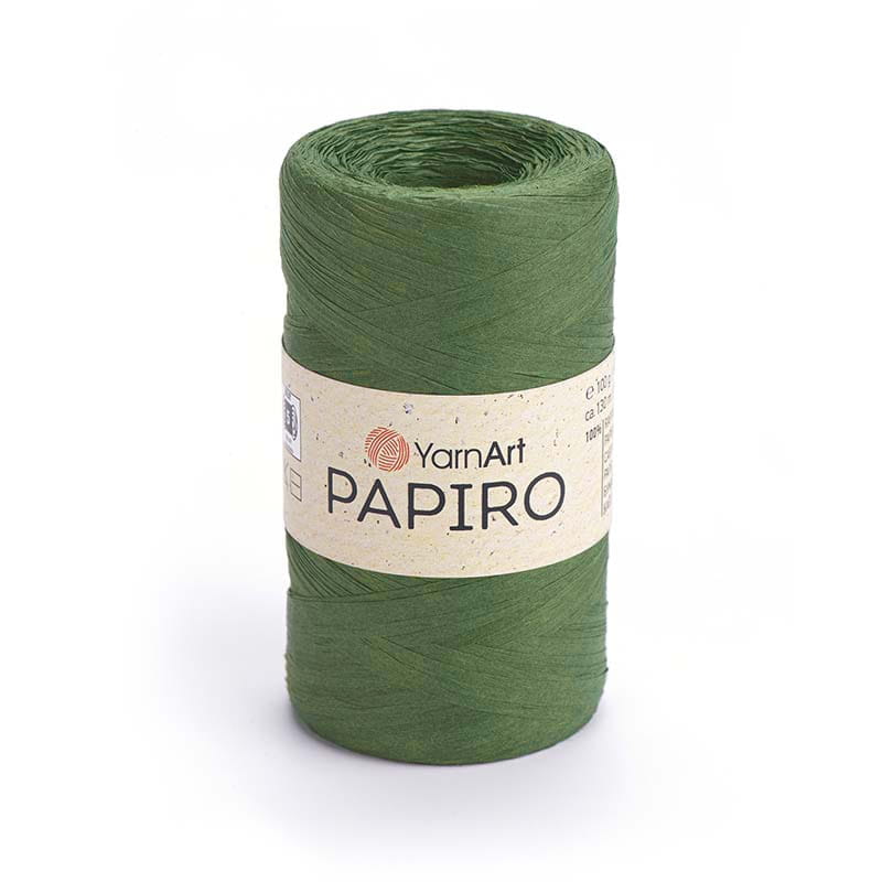 Włóczka Yarnart Papiro 1312 / rafia papierowa / zielony