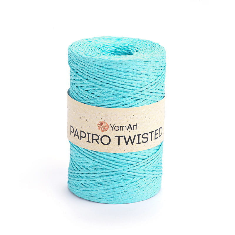 Włóczka Yarnart Papiro Twisted 1304 / rafia papierowa / cyjan