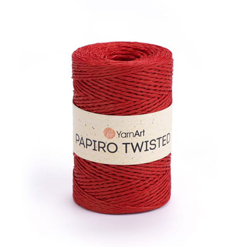 Włóczka Yarnart Papiro Twisted 1310 / rafia papierowa / czerwony