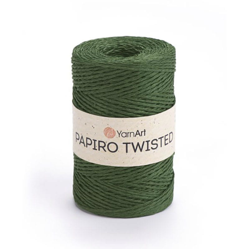 Włóczka Yarnart Papiro Twisted 1312 / rafia papierowa / zielony