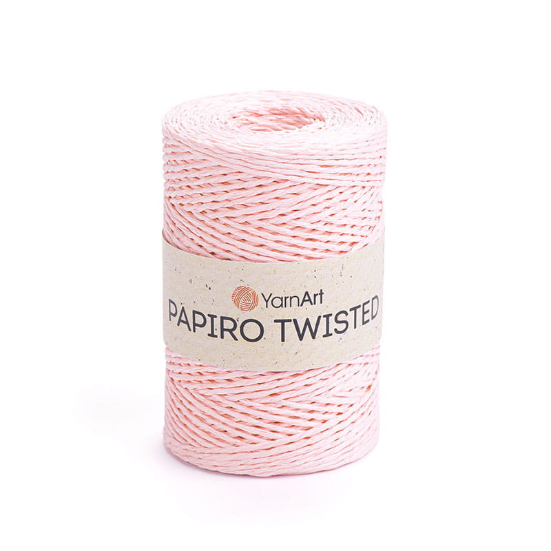 Włóczka Yarnart Papiro Twisted 1318 / rafia papierowa / pudrowy róż