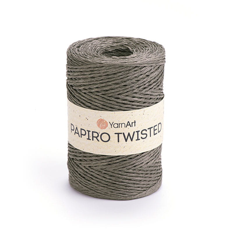 Włóczka Yarnart Papiro Twisted 1321 / rafia papierowa / średni szary