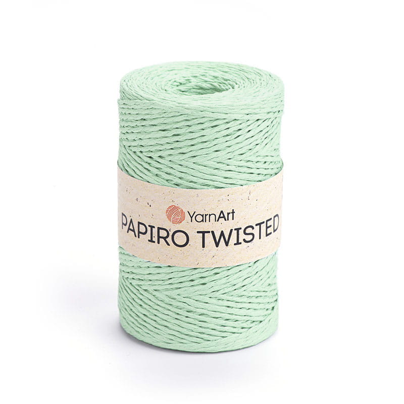 Włóczka Yarnart Papiro Twisted 1323 / rafia papierowa / blada mięta