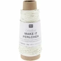 Włóczka / nić z koralikami Rico Design Creative Make It Perlchen 001 / ecru