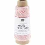 Příze / Nit s korálky Rico Design Creative Make It Perlchen 002 / křemen