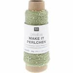 Příze / Nit s korálky Rico Design Creative Make It Perlchen 004 / jadeit