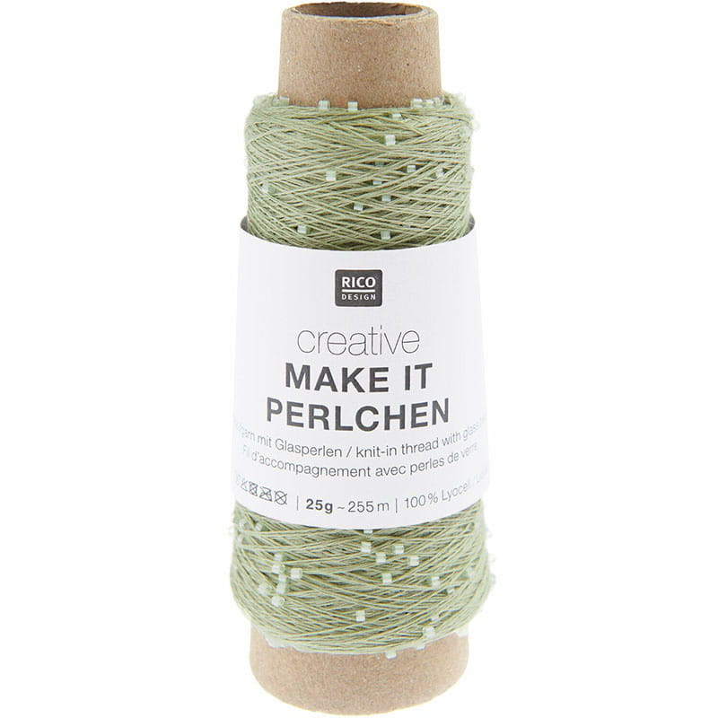 Włóczka / nić z koralikami Rico Design Creative Make It Perlchen 004 / jadeit
