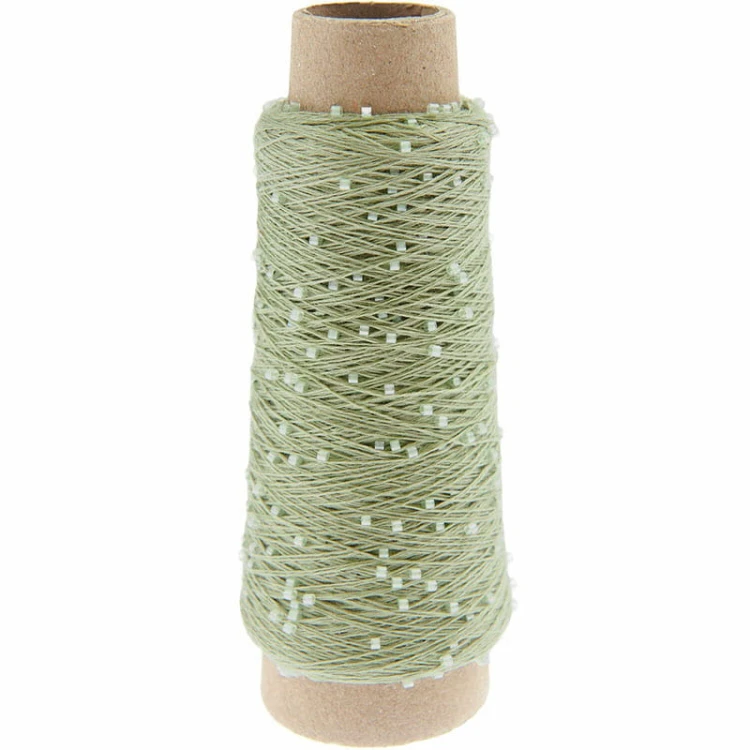 Włóczka / nić z koralikami Rico Design Creative Make It Perlchen 004 / jadeit