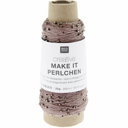Włóczka / nić z koralikami Rico Design Creative Make It Perlchen 003 / ametyst