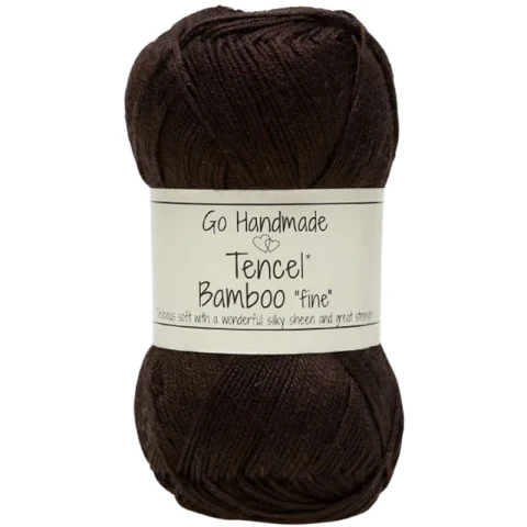 Włóczka Go Handmade Tencel Bamboo "fine" 17353 / ciemny brąz