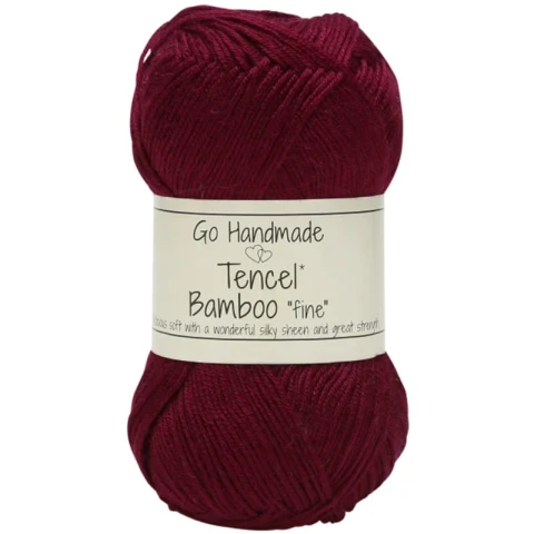 Włóczka Go Handmade Tencel Bamboo "fine" 17357 / burgund