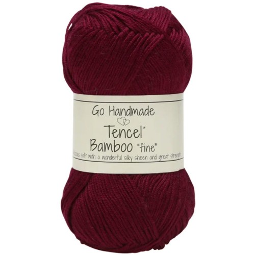 Włóczka Go Handmade Tencel Bamboo "fine" 17357 / burgund