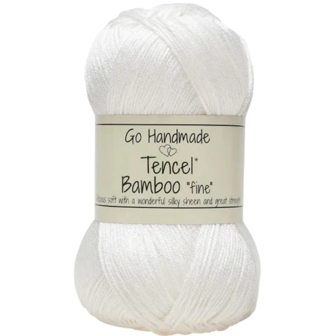 Włóczka Go Handmade Tencel Bamboo "fine" 17474 / biel