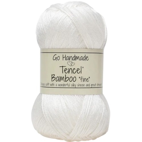 Włóczka Go Handmade Tencel Bamboo "fine" 17474 / biel