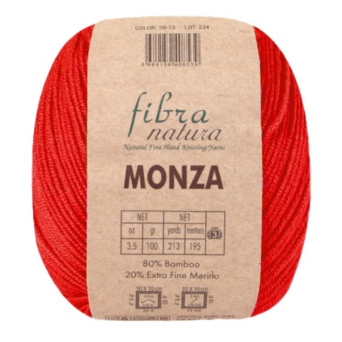 Włóczka Fibranatura Monza 26-08 / ognista czerwień