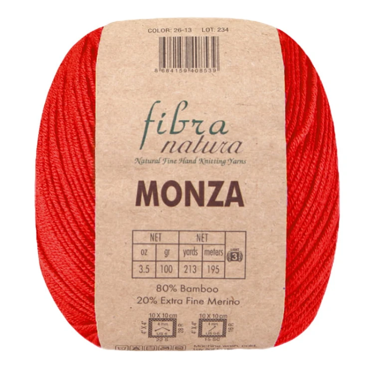 Włóczka Fibranatura Monza 26-08 / ognista czerwień