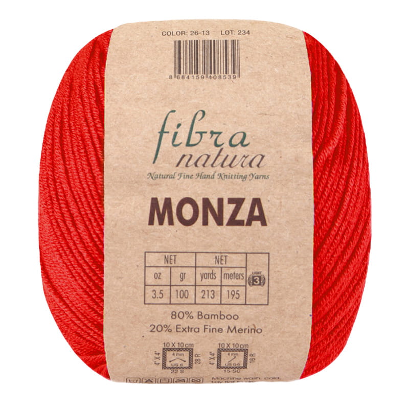 Włóczka Fibranatura Monza 26-08 / ognista czerwień