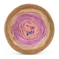 KOKONEK_Merino 839 - Ciemny beż/ciepły beż/zgaszony róż/morela / 3 nitki / 1200 m / 255 g - GOTOWY