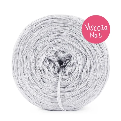 Włóczka KOKONKI Visco no. 5 - srebrzysty / 5 nitek / 400 m / 125 g - GOTOWY