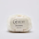 Włóczka Cardiff Brushmere 101 / white / złamana biel