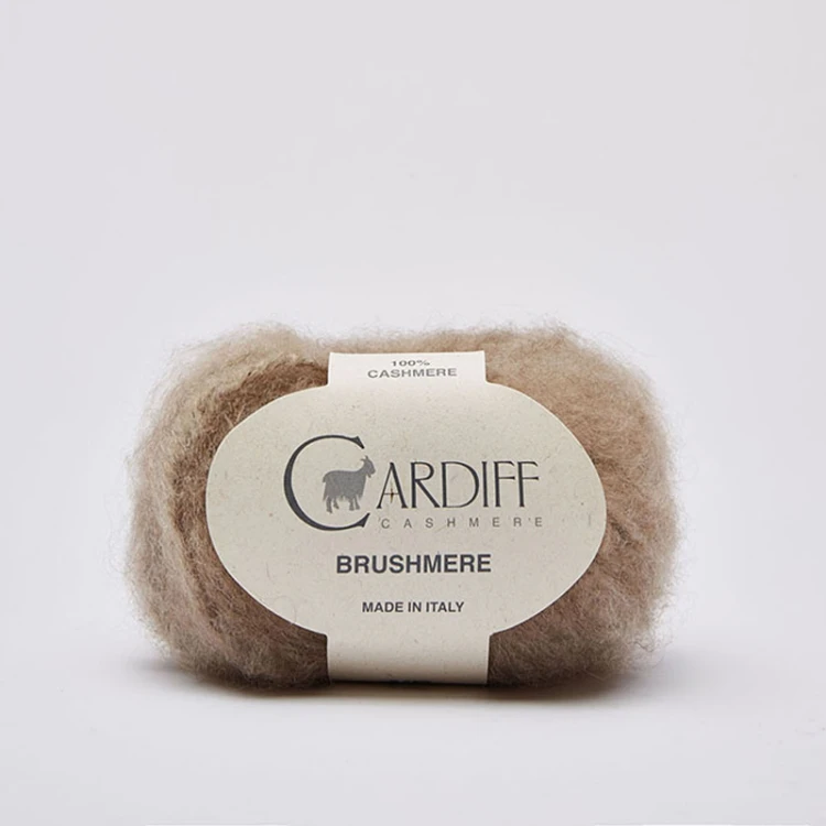 Włóczka Cardiff Brushmere 103 / brown / cappuccino