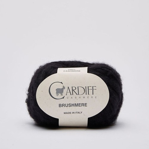 Włóczka Cardiff Brushmere 110 / black / czerń