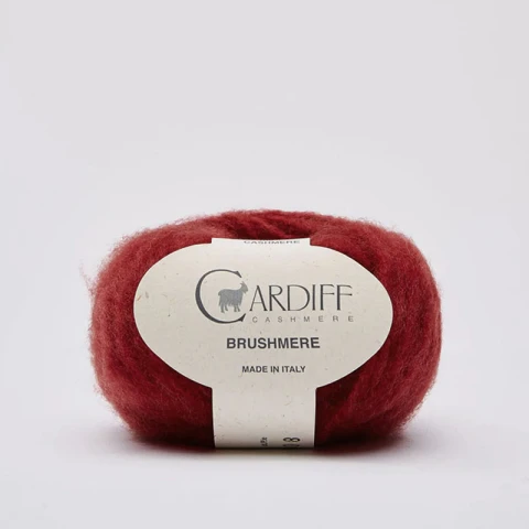 Włóczka Cardiff Brushmere 111 / rouge / wiśnia