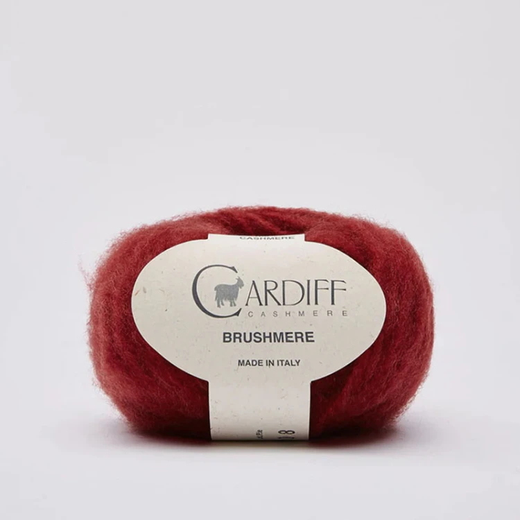Włóczka Cardiff Brushmere 111 / rouge / wiśnia