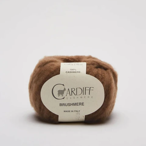 Włóczka Cardiff Brushmere 128 / sudan / mleczna czekolada