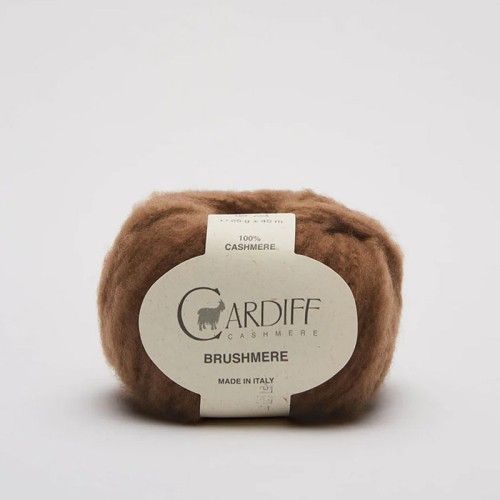 Włóczka Cardiff Brushmere 128 / sudan / mleczna czekolada