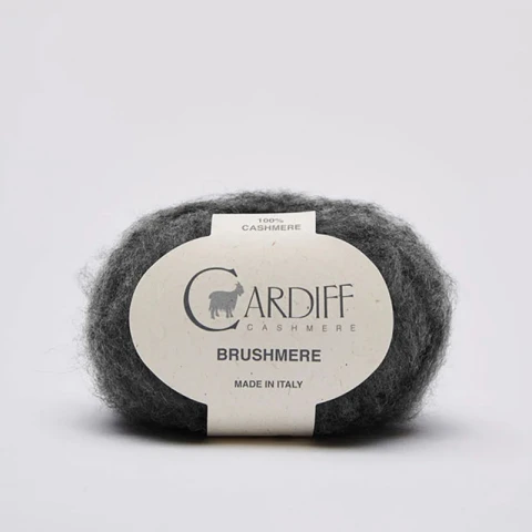 Włóczka Cardiff Brushmere 105 / grey mel / średni szary melanż