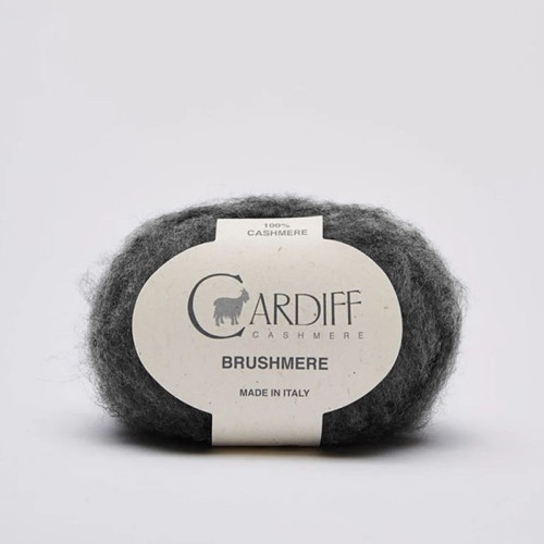 Włóczka Cardiff Brushmere 105 / grey mel / średni szary melanż