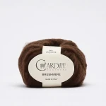 Włóczka Cardiff Brushmere 186 / cacao / gorzka czekolada
