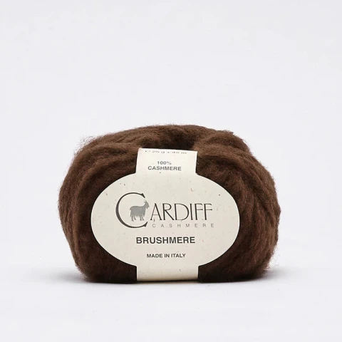 Włóczka Cardiff Brushmere 186 / cacao / gorzka czekolada