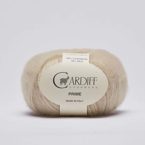 Włóczka Cardiff Prime 102 / silver / beż
