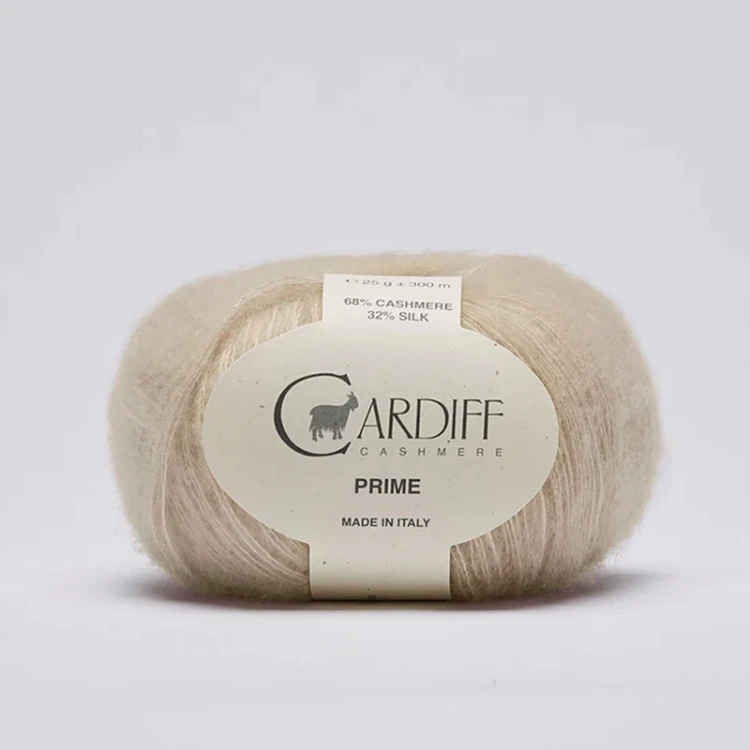 Włóczka Cardiff Prime 102 / silver / beż
