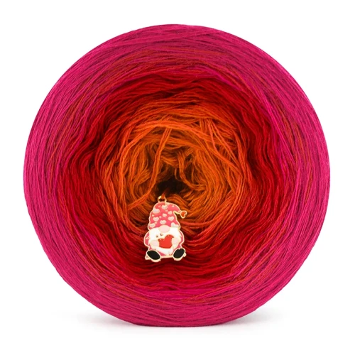 KOKONEK Pure P234 Kroopa Sunrise - Magenta/czerwień/marchewka