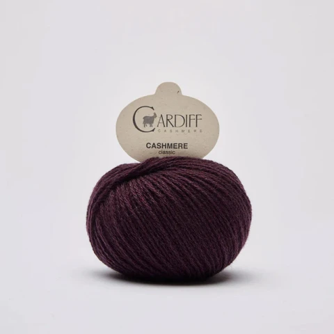 Włóczka Cardiff Cashmere Classic 741 / shiraz / winogrono