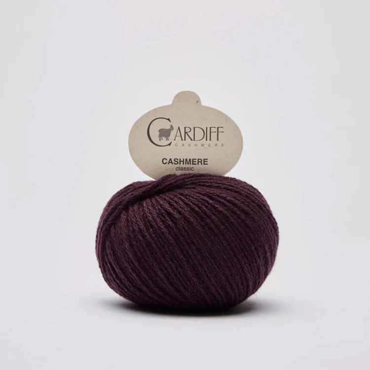 Włóczka Cardiff Cashmere Classic 741 / shiraz / winogrono