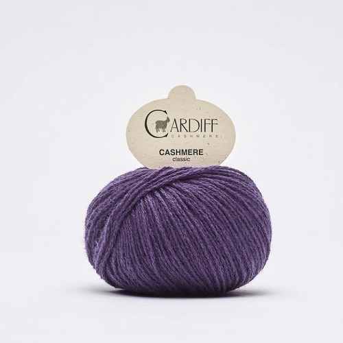 Włóczka Cardiff Cashmere Classic 734 / viola / ciemny fiolet