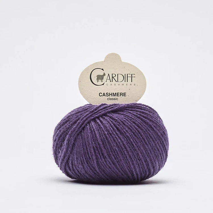 Włóczka Cardiff Cashmere Classic 734 / viola / ciemny fiolet