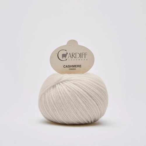 Włóczka Cardiff Cashmere Classic 613 / zero / śmietanka
