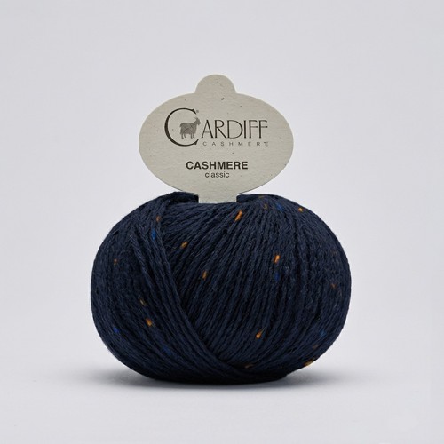 Włóczka Cardiff Cashmere Classic 318 / night / granat tweed