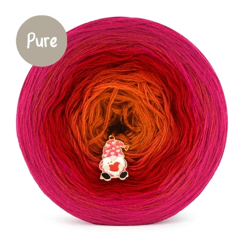KOKONEK Pure P234 Kroopa Sunrise - Magenta/czerwień/marchewka